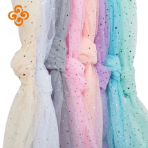 Cheap Tulle Fabric For Sewing Children's Dress Star Mesh Fabric For Diy Colorful Background Decoration 45*135cm/Pc TJ0167-2