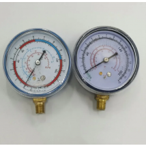 1/8" 70mm Blue Low Pressure Refrigeration Freon A/C Manifold Gauge Low R-12/R-22/R-502(R-404A/R-134a) 0-220/350Psi 0-15/25kg/cm2
