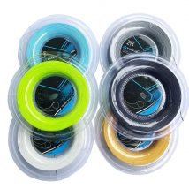 1 Reel ZARSIA 1.30mm/1.25mm Tennis String 4G Polyester Training Racket String 200m Reel Gym Sport Outdoor Black String