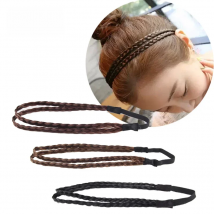European and American fashion hair accessories personality double elastic twist braided wig braid headband hairband