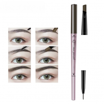 Music Flower Brand 4 Color Double Head Eyebrow Pencil Waterproof Eye Makeup Brows Natural Tone Long-lasting Silky Makeup