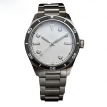 Proxima PX1697 39mm Men Watch White Enamel Dial Bubble Sapphire PT5000 Automatic Mechanical Vintage Watches 20Bar Luminous
