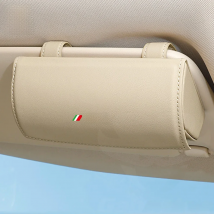 Car Glasses Box Leather Luxury Storage Holder Sunglasses Case Sun Glasses Box For Fiat 500 500C 500X 500L Styling Accessories