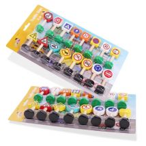 Wooden Children's City Traffic Road Signs Signboards Safety Awareness Scene Building Blocks Early Education Educational Toys