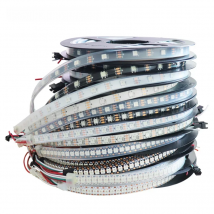 1m/5m WS2812B 30/60/144 leds/m Smartled pixel RGB individually addressable led strip light Black/White PCB WS2812 IC WS2812B 5V