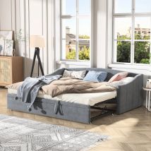 Rosahqnda Divano letto pieghevole 90/180x200 cm divano estraibile letto singolo letto prendisole imbottito con letto estraibile senza materasso