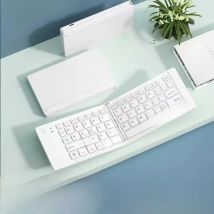 MINGCVIL Mini Foldable Wireless Keyboard Slim Portable Bluetooth Keyboard Rechargeable Folding Keyboard for IOS Windows Android