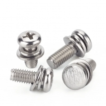 M1.6 M2 M2.5 M3 M4 M5 M6 M8 304 Stainless Steel Cross Round Phillips Pan Head SEM Screw Flat Washer Spring Gasket Assemble Bolt