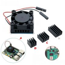 Raspberry Pi 4 Model B Heat Sink Single Cooling Fan RAM Heatsink Set Kit for Raspberry Pi 4 Pi4