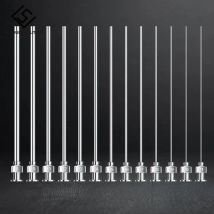 5 Pack - 100mm 150mm 200mm 300mm 500mm Cannula Length Dispensing Needle (8G,10G,12G,14G...27G Optional)- Blunt Tip, All Metal