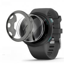 2+1 Protector Case + Screen Protector for Garmin Swim 2 smart watch Soft TPU Protective Cover Shell Tempered Glass Film