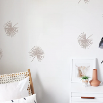 24Pcs Tropical Palm Frond Leaves Wall Decal Children Room Tree Leaf Nature Wall Sticker Playroom Vinyl Home Decor