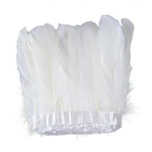 10 meters/lot White Goose Feathers Trim Ribbon Dress Clothes Accessories 15~20cm Diy Sewing Crafts Plumes Decoration