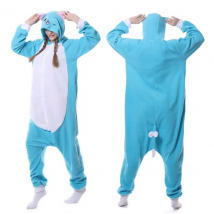 Winter Adult Women Animal Anime Fairy Tail Happy Blue Cat Pajamas Halloween Christmas Party Onesies Cosplay Pijamas Fancy dress