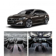 15pcs Canbus Car LED Interior Light Kit Map Trunk Dome Light For Peugeot 508 SW 2011 2012 2013 2014 2015 2016 Reading Lamp
