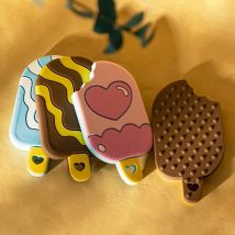 New BPA Free Cartoon Ice Cream Shape Baby Teether Tos Food Grade Anti-eating Hand Molar Stick Baby Healthy Chewing Accessories