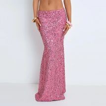 2025 Women Y2K Bling Summer Sequins Skirts Casual Elegant Bodycon Long Skirt for Beach Vacation Club Streetwear Party