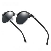 Classic Round Polarized Sunglasses Men Women Brand Designer Retro Half Frame Sun Glasses Vintage Driving Vacation Eyewear UV400
