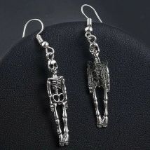 Halloween Vintage Skeleton Skull Dangle Earrings for Women Jewelry Party Gifts Aretes De Mujer Modernos 2021