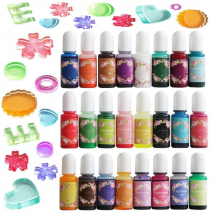 26 Colors 10ml Epoxy Resin Pigment Liquid Epoxy UV Resin Coloring Colorant Dye for DIY Rsein Dyeing Jewelry Making Crafts Art