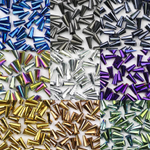 YHBZRET Tower shape Austrian crystal beads 6*12mm 44pcs Plating Color conical Spacer loose beads For Jewelry Making bracelet DIY
