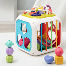 Montessori Toy Baby Activity Cube Shape Blocks Sorting Nesting Piano Game Early Educational Toys For Infant 13 24 Months Gift