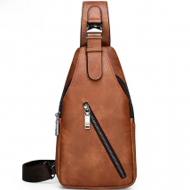 JEEPBULUO BRAND Chest Bag Men Sling crossbody bag Man's Crossbody Bag Split Leather High Quality For Man