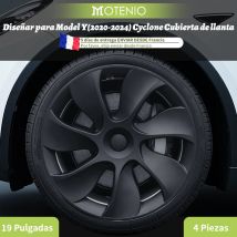 4 Uds diseño de tapa de rueda para Tesla Model Y 2020-2024 19 pulgadas tapacubos derecho e izquierdo cubierta ciclónica cubierta de rueda accesorios de repuesto