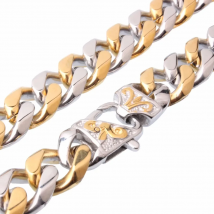 Silver Color Gold Color Stainless Steel Chain Necklace for Men Necklace Chains Curb Cuban Link Chain Gitf 12/15mm