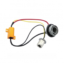 2pcs 1156 BA15S BAU15S P21w Led Canbus Py21w Car Canceller Decoder Load Resistor 12V 25W 10OHM No Flickering Auto Bulb Socket