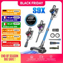 Inse S9X Aspirapolvere Senza Fili, 70KPa, Tazza di Raccolta Polveri da 1L, per 55 Minuti, 3 Colori di Luci per Mostrare la Carica Residua, per Pavimenti, Tappeti e Capelli