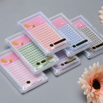 6D 10D 11-15mmColor Loose Pre Made Volume Fan Colorful Brown Pink Blue Purple Lashes Pointy Base Premad Fans Eyelashes Extension