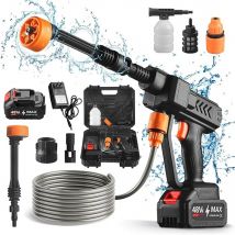Pistola ad acqua per auto pulita ad alta pressione 6 in 1 30000 giri/min mitragliatrice per pittura da giardino domestico per pistola per autolavaggio senza fili Makita 21V batteria