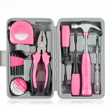 13/24Piece Tool Set General House hold Hand Tool Kit with Plastic Toolbox Storage Case Used to Car repair And home Repair