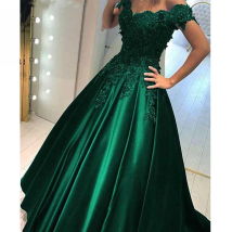 Customized Long Floor Length Formal Dress Robe De Soiree Elegant Green Evening Dresses Ball Gown Lace Sweetheart Evening Gowns