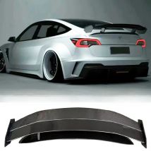 For 2019-2024 Tesla Model 3 Model Y GT Double Decker Rear trunk Sports Spoiler Wing Carbon fiber Body Kit CarTailgate Accessorie