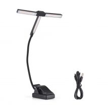 Music Score Light with Clamp T Shape Foldable Lamp 51 LED Beads 4 Color Temperatures 12 Brightness Rechargeable Lamp for Piano