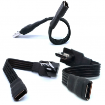 Micro USB 2.0 5Pin 90 Degree Up & Down & Left & Right Angled Male to Female to Extension Cable Connector Adapter plug Connector