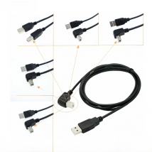 30-150cm USB 2.0 A male to USB B male B type BM up and down left and right corner printer scanner 90 degree cable BM angle cable