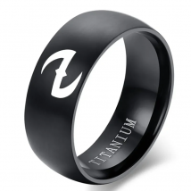 1PC One 8mm Evanescence Titanium Steel Ring Finger Jewelry for Music Fans