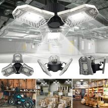 60W LED Garage Light E27 Workshop Lamp Deformable Radar LED Garage Lamp Adjustable Foco LED Industrial Light Warehouse Factory