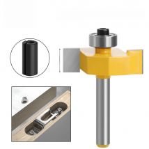 LAVIE 6mm 1/4 Shank T Slot Router Bit Bit with Bearing Wood Slotting Milling Cutter T Type Rabbeting Woodwork Tools for Wood