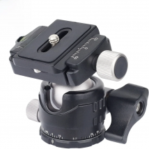 Tripod Head Universal Ball Head All Metal Low Profile Panoramic Video Ballhead Quick Release Plate for Tripod DSLR Monopod EH30S