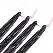 ASONSTEEL 10pcs/Lots Box Link Chains Necklaces Width 2mm Wholesale Stainless Steel Long Necklaces Black Color Women/Men Chokers