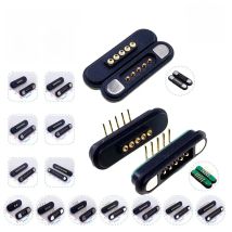 1 Pair 3A Magnetic Pogo Pin Connector 2 3 4 5 6 7 8 9 11 Positions Pitch 2.2 MM Spring Loaded Pogopin Male Female Contact Strip
