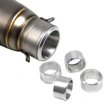 Alconstar- One Pcs 60mm Change to 51mm Motorcycle Exhaust Adapter Mild Steel Convertor Adapter Reducer Connector Pipe Tube Race