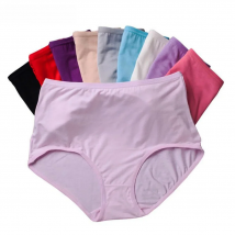 New Soft Women's Bamboo Fiber Panties Sexy Underwear High-Rise Briefs Solid Color Everyday Underpants Ladies Lingerie