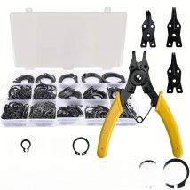 Multifunctional 4-In-1 Circlip Pliers Set Snap Ring Pliers Multi Crimp Removable Plier Head Retaining Circlip Pliers Hand Tools
