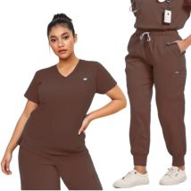Scrub Nursing Accessories Medical Surgical Gowns Doctor Nurse Special Scrub Minimalist Solid Color Work Wear Women Spa Work Wear