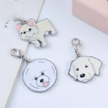 5pcs/lot New Dog keychain Fashion Animal High Quality charm Gift Keyrings Bag Charms pet pendant Accessories ID Tag